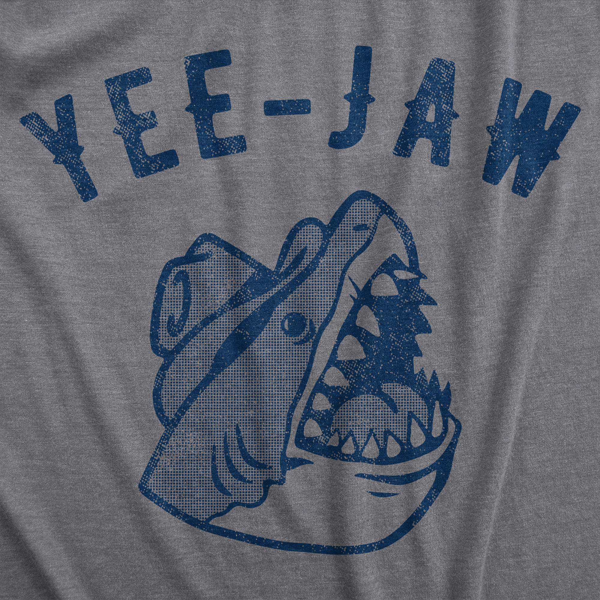 Funny Dark Heather Grey - JAW Yee Jaw Mens T Shirt Nerdy Shark Week Sarcastic Tee