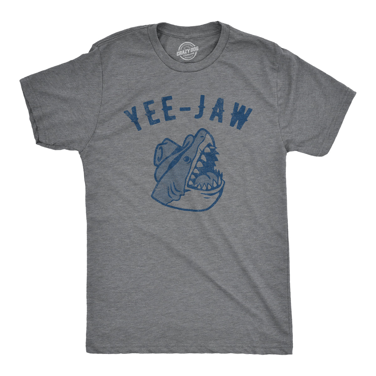 Funny Dark Heather Grey - JAW Yee Jaw Mens T Shirt Nerdy Shark Week Sarcastic Tee