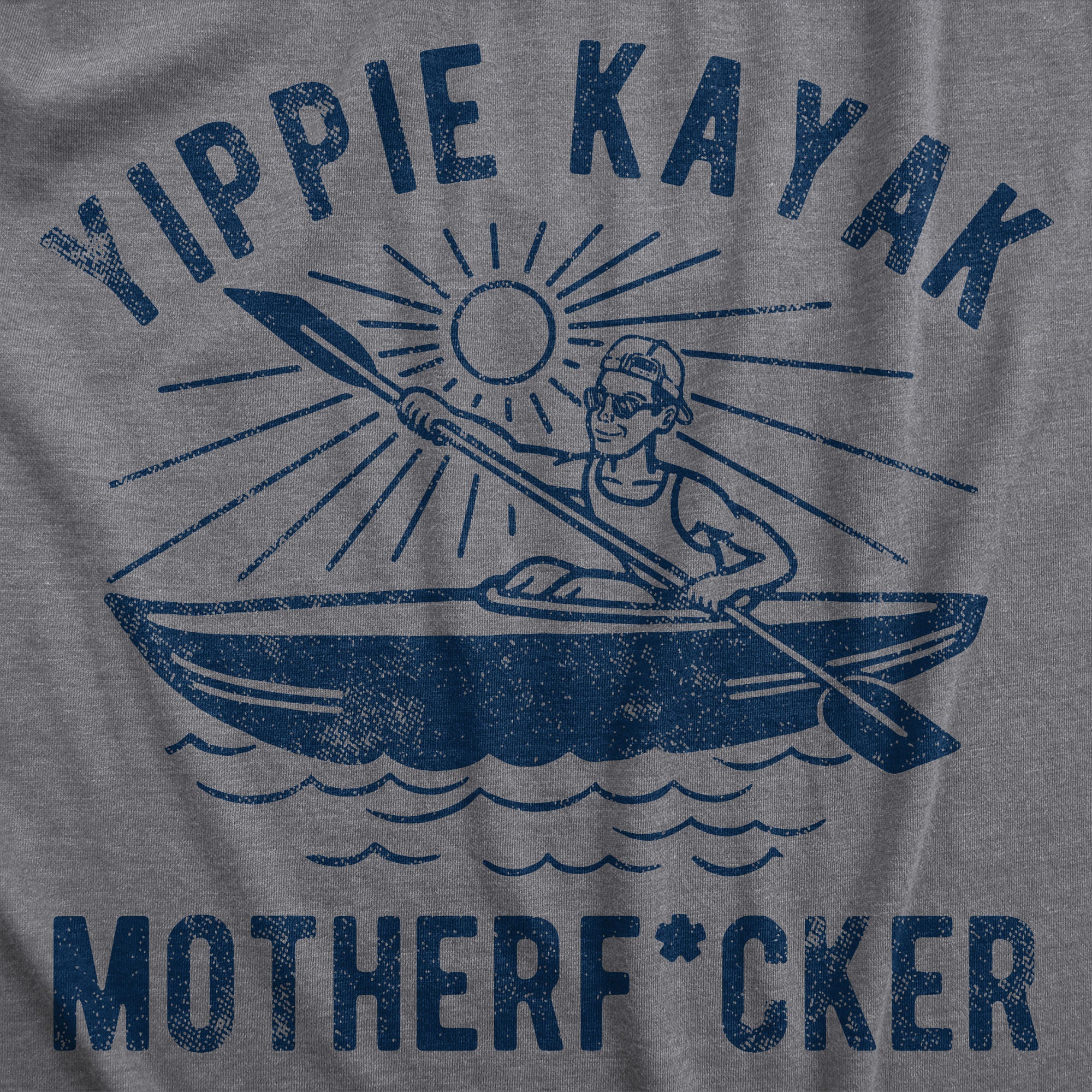 Funny Dark Heather Grey - KAYAK Yippie Kayak Mother Fucker Womens T Shirt Nerdy sarcastic Tee