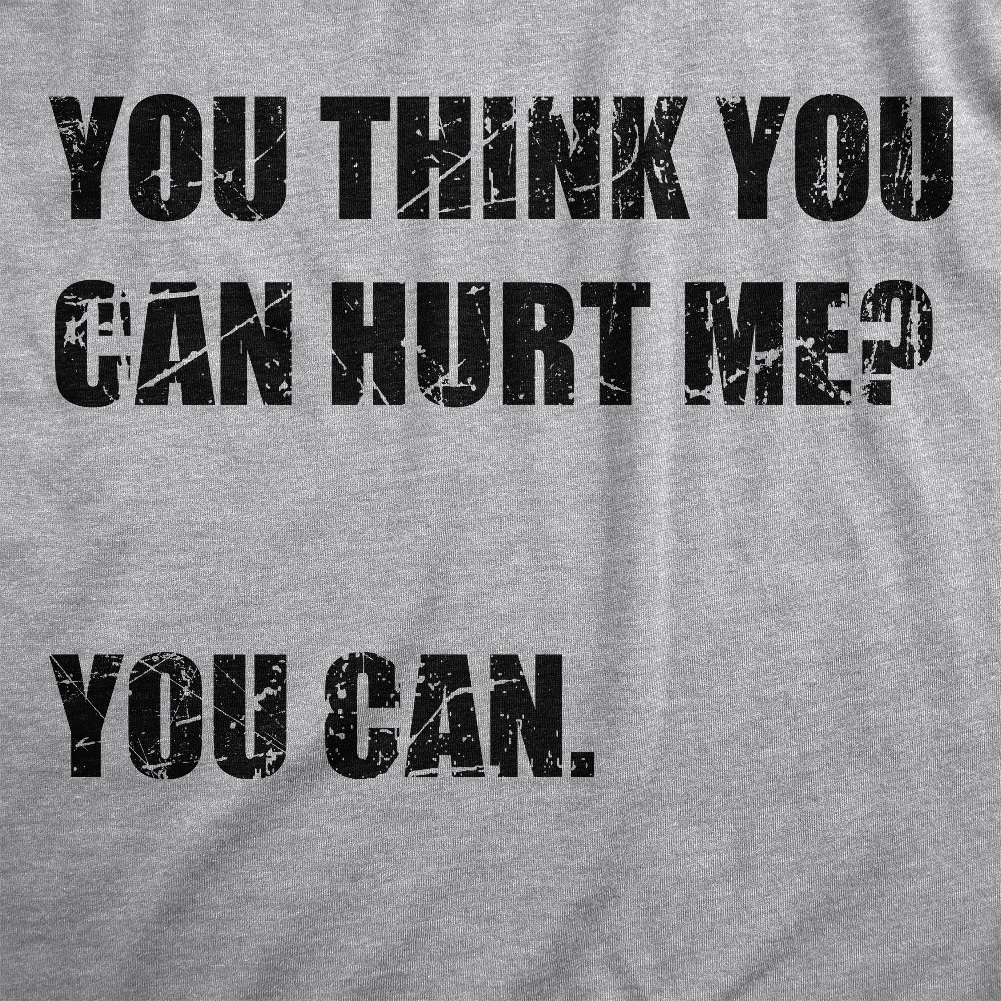 Funny Light Heather Grey - HURT You Think You Can Hurt Me You Can Womens T Shirt Nerdy Sarcastic Tee