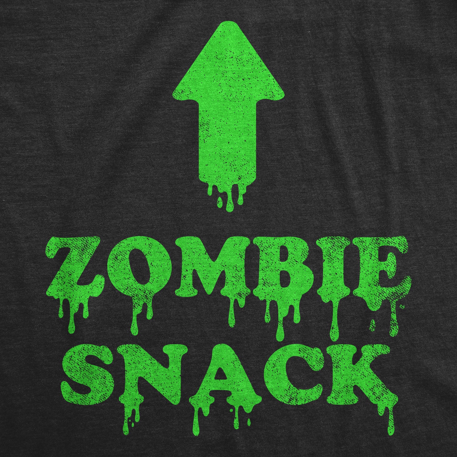 Funny Heather Black - SNACK Zombie Snack Mens T Shirt Nerdy Halloween Zombie sarcastic Tee