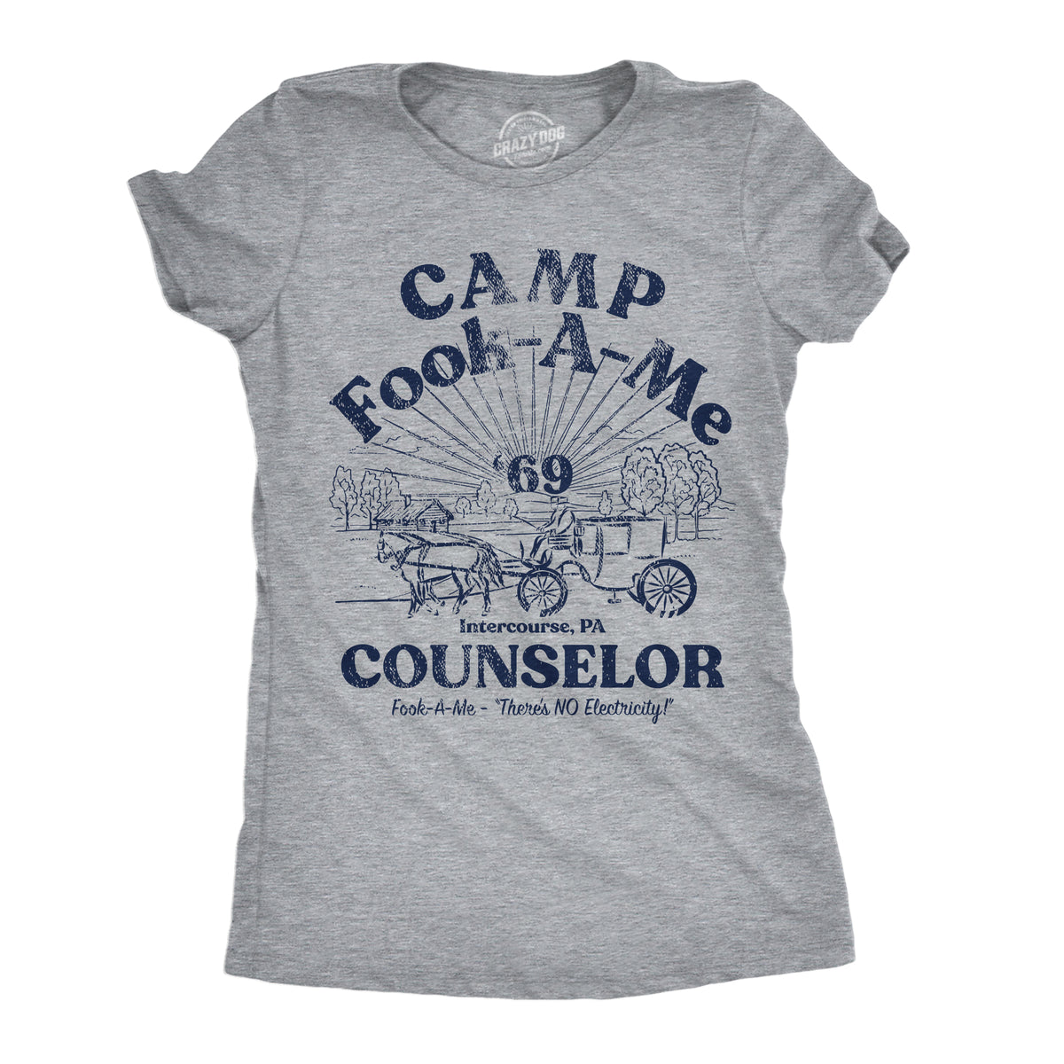 Funny Light Heather Grey - Camp Fook A Me Camp Fook A Me Womens T Shirt Nerdy Sarcastic Tee