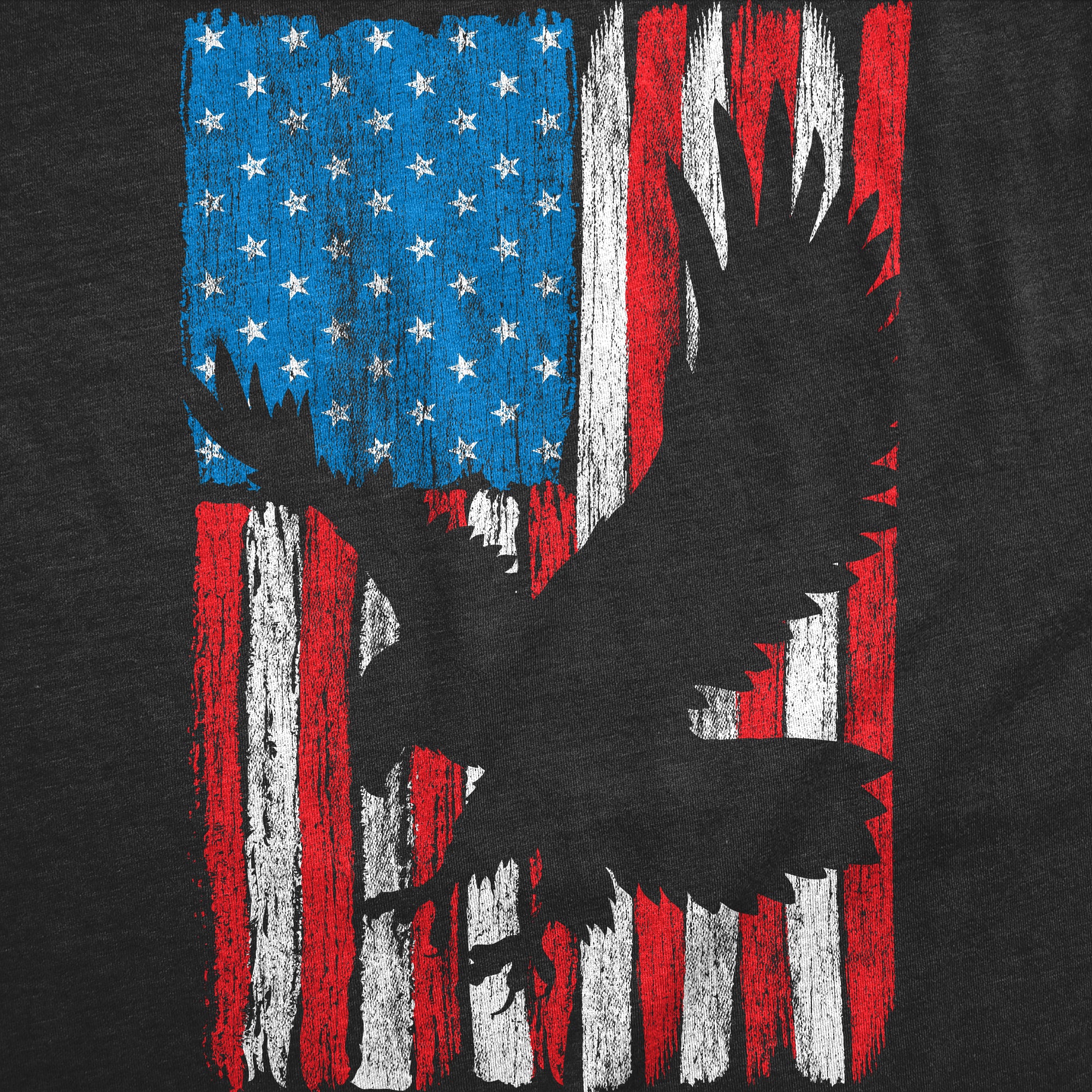 Funny Heather Black - Eagle In Flag Eagle In Flag Mens T Shirt Nerdy Fourth Of July Tee