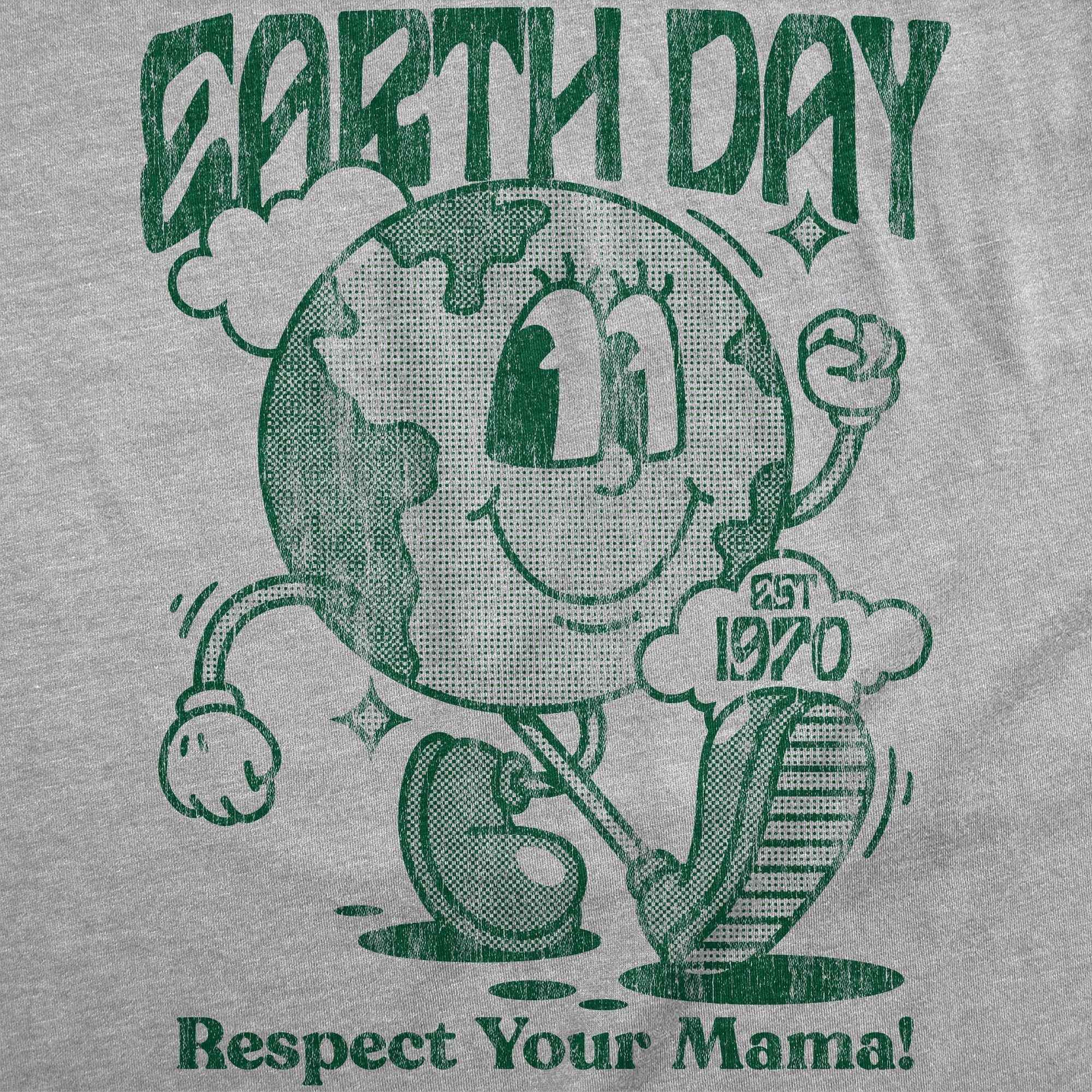 Funny Light Heather Grey - Earth Day Earth Day Respect Your Mama Womens T Shirt Nerdy Earth Tee