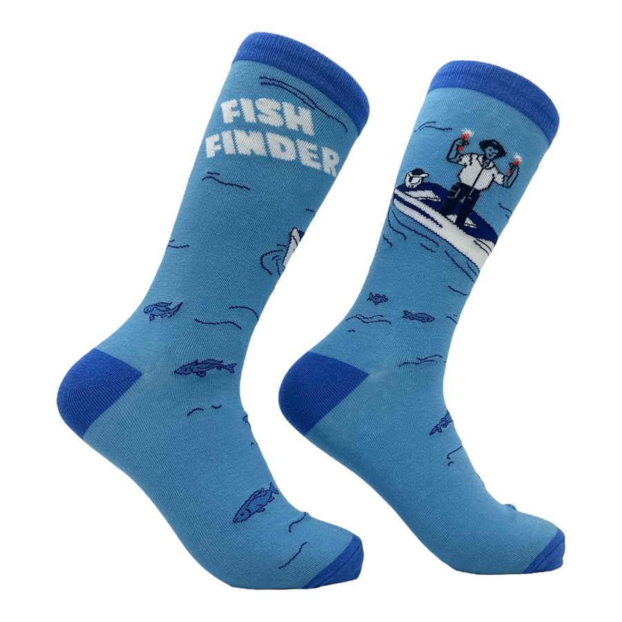 Funny Fish Finder Men's Fish Finder Sock Nerdy Father's Day Fishing sarcastic Tee
