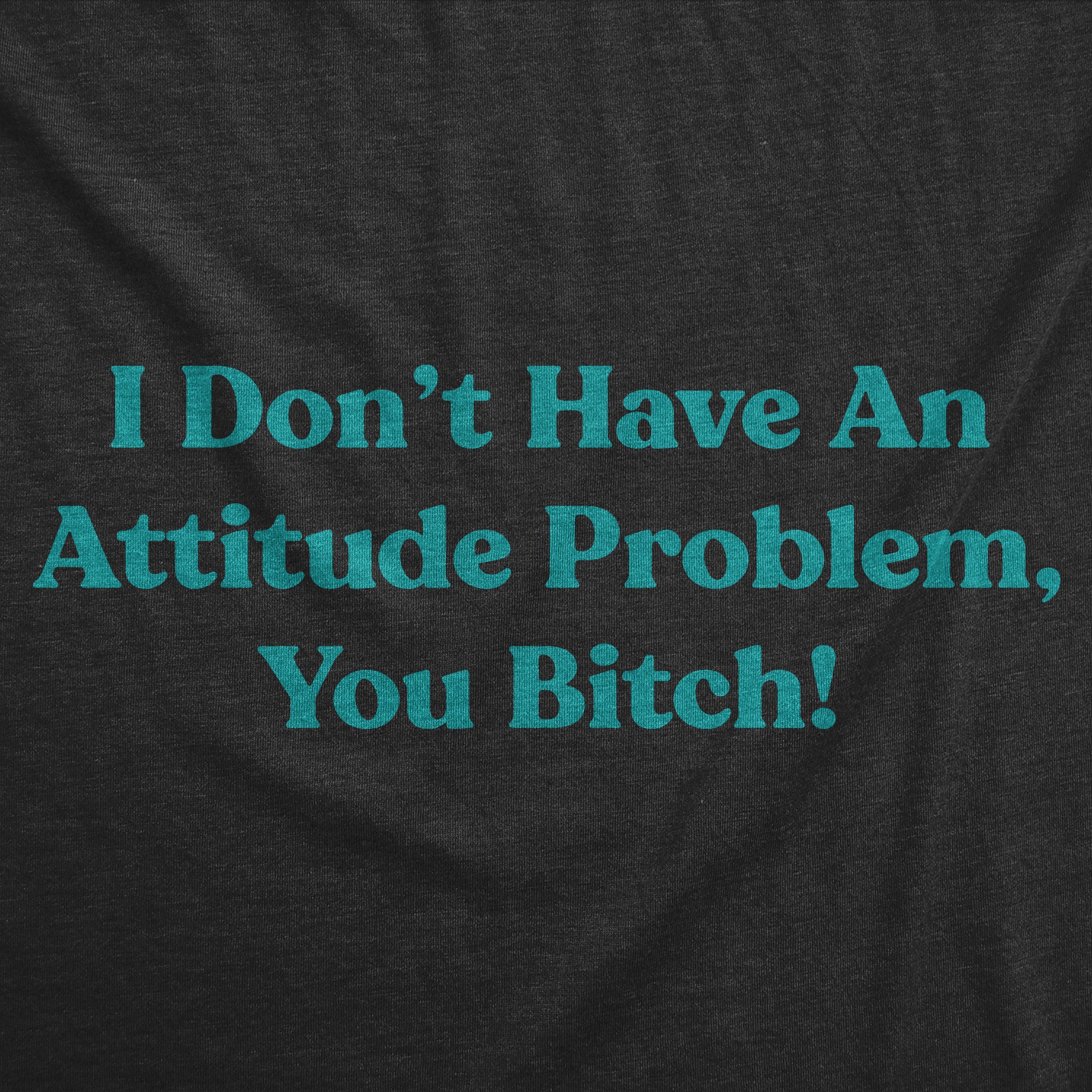 Funny Heather Black - I Dont Have An Attitude Problem You Bitch I Dont Have An Attitude Problem You Bitch Womens T Shirt Nerdy sarcastic Tee