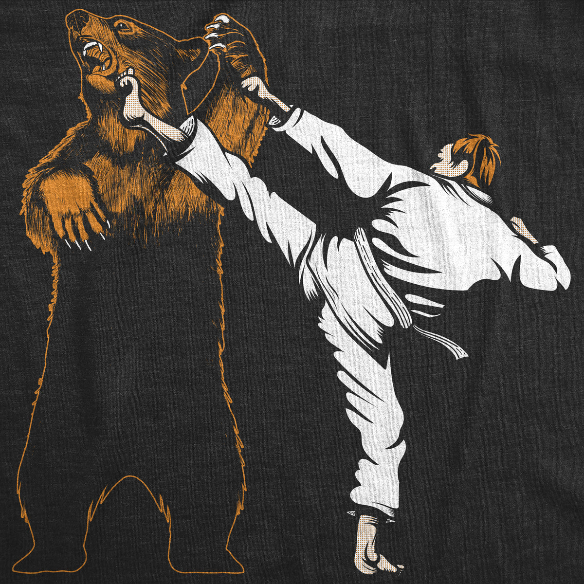 Karate Kicked Bear Women&#39;s T Shirt