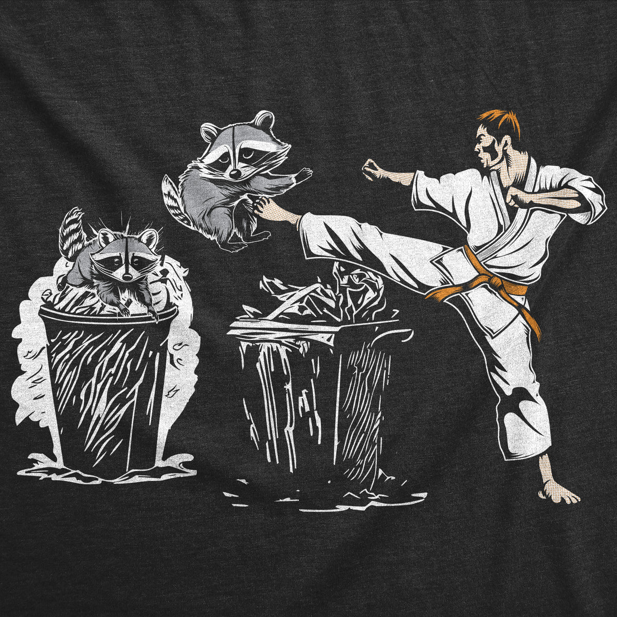 Karate Kicking Raccoon Women&#39;s T Shirt