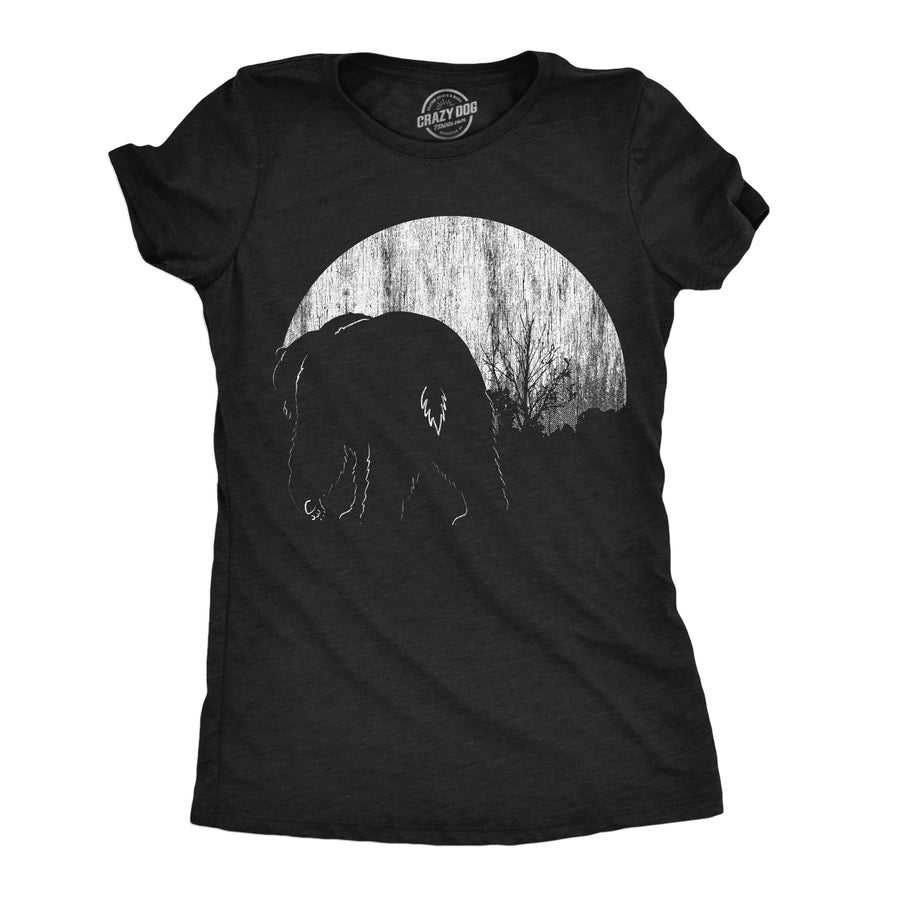 Funny Heather Black - Moon Bear Moon Bear Womens T Shirt Nerdy Animal Tee