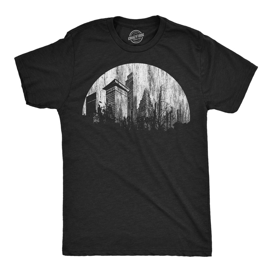 Funny Heather Black - Moon City Moon City Mens T Shirt Nerdy sarcastic Tee