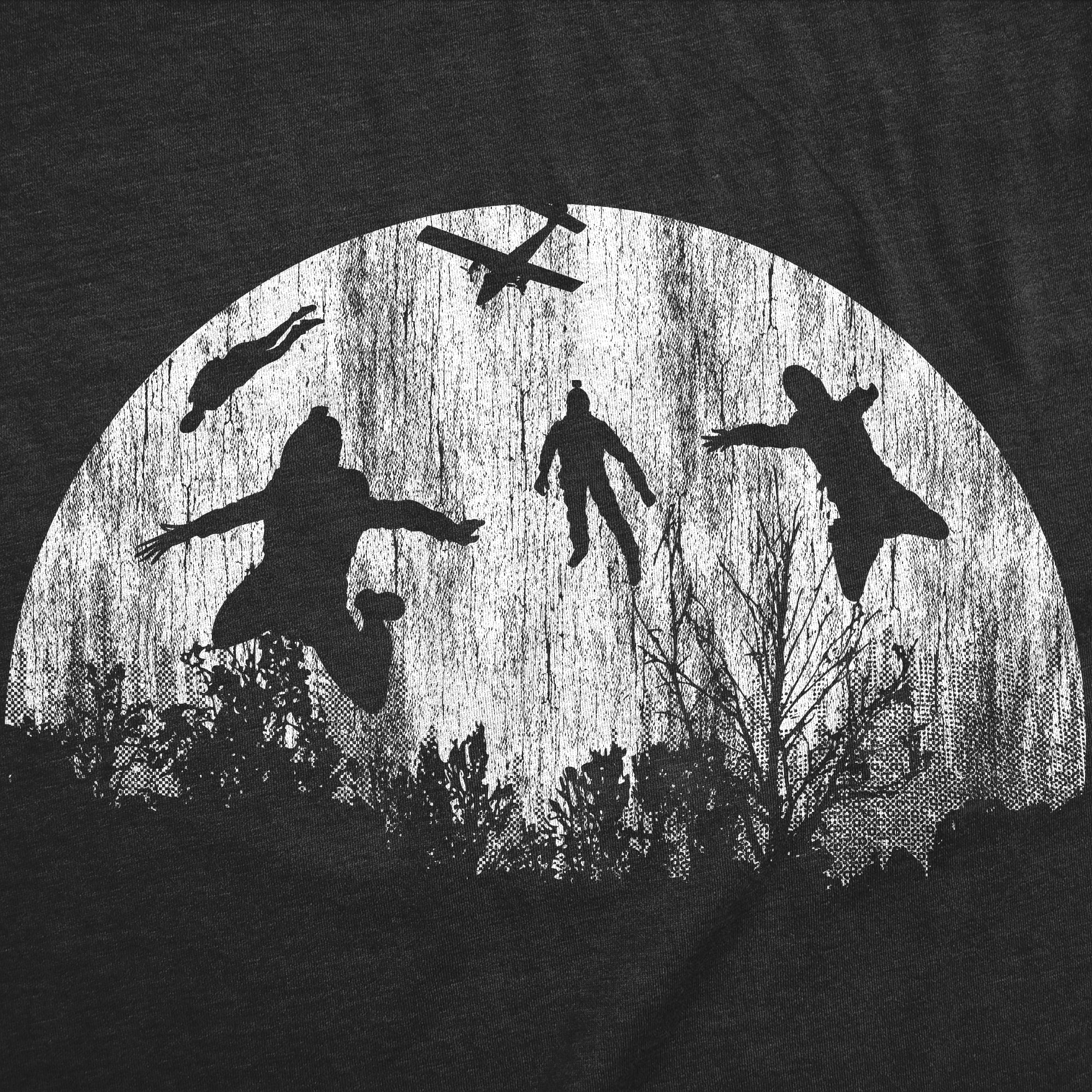 Funny Heather Black - Moon Skydivers Moon Skydivers Mens T Shirt Nerdy Space Tee
