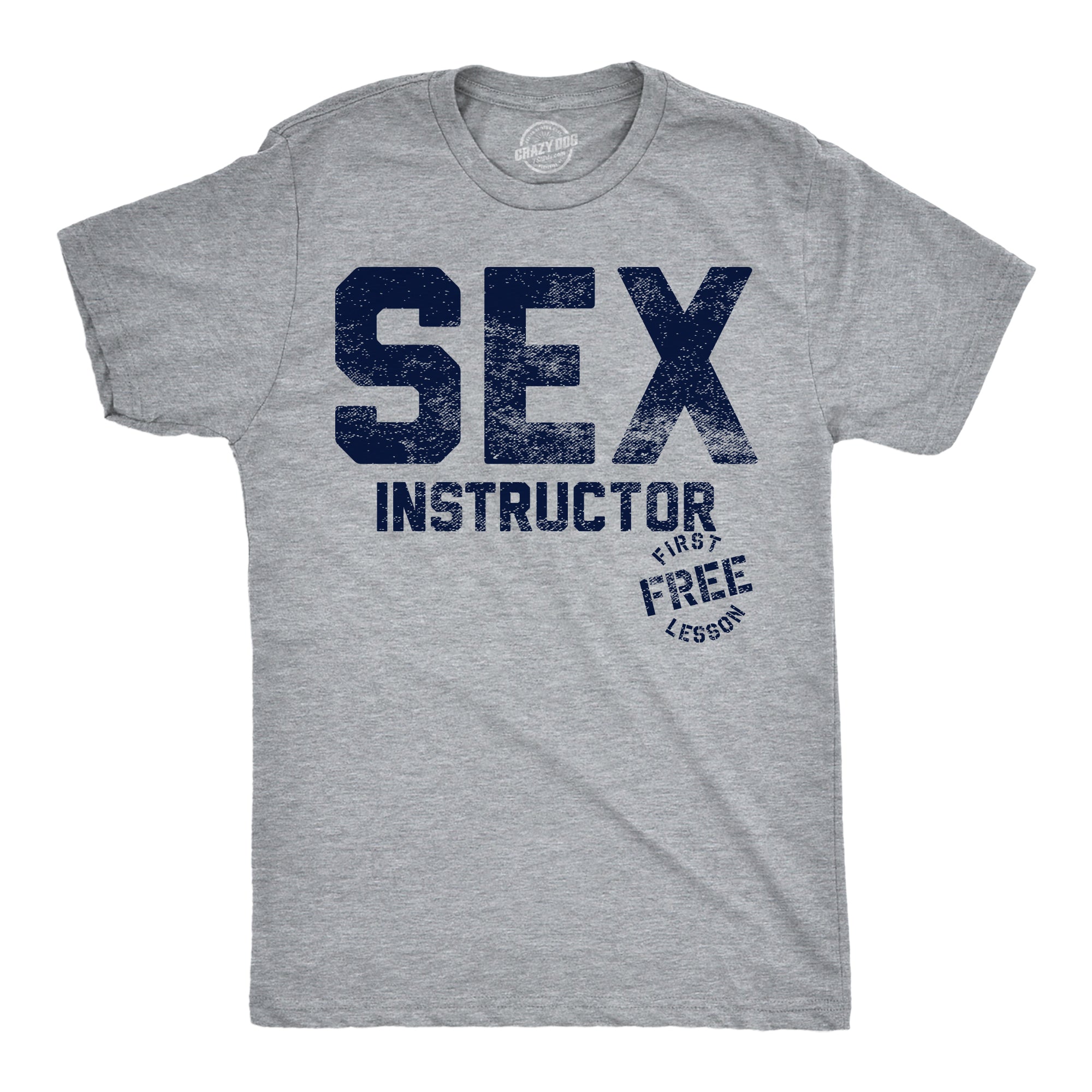 Funny Light Heather Grey - Sex Instructor Sex Instructor Mens T Shirt Nerdy sex sarcastic Tee