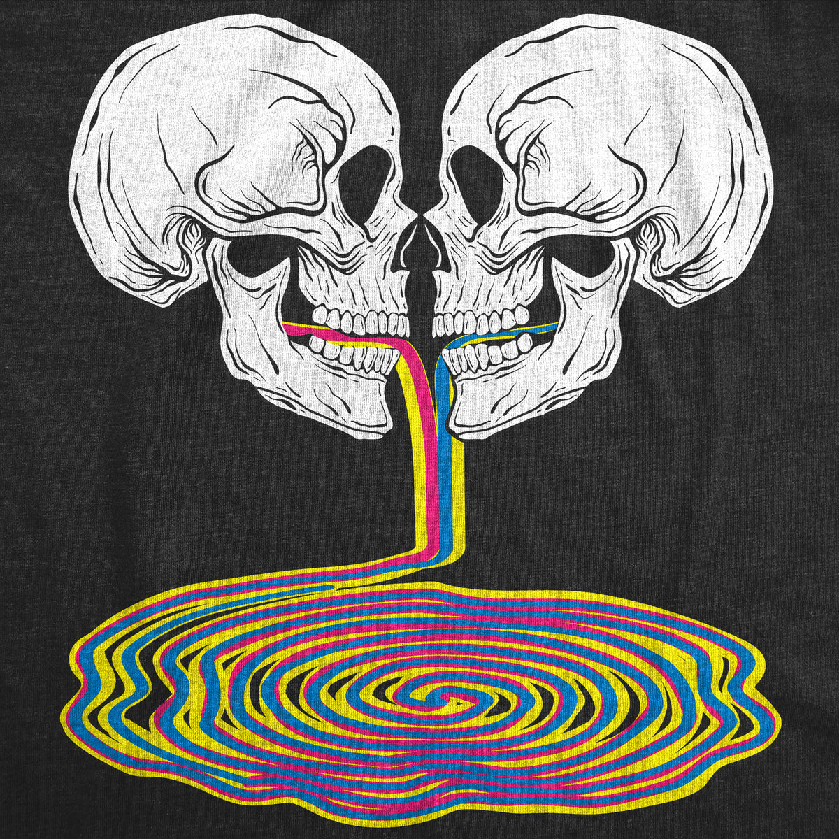 Skull Rainbow Puddle Women&#39;s T Shirt