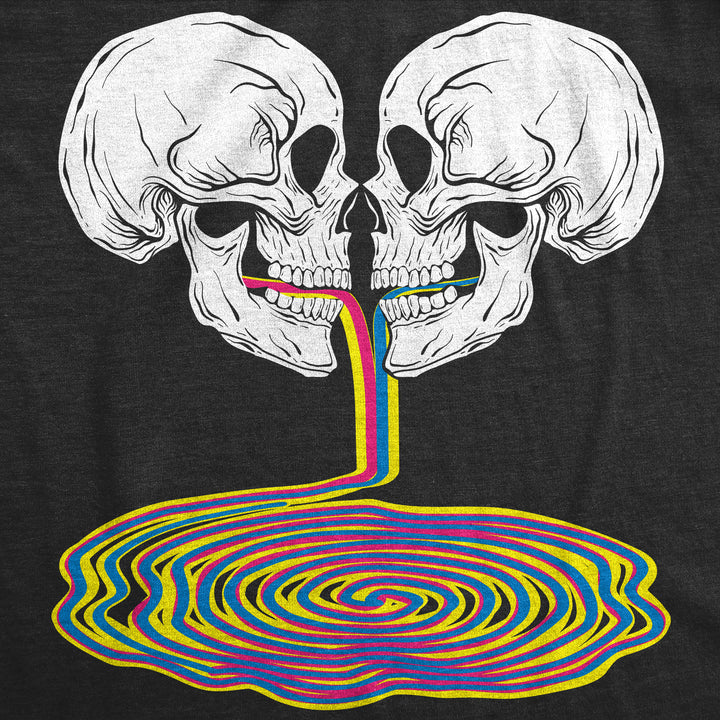 Skull Rainbow Puddle Men's T Shirt