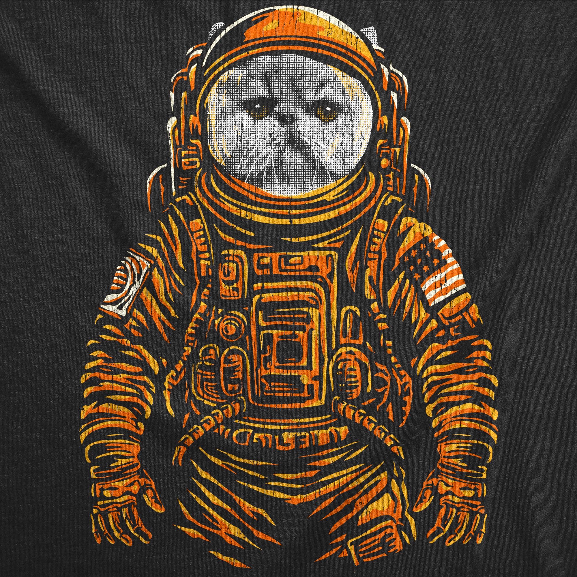 Funny Heather Black - Space Kitty Space Kitty Womens T Shirt Nerdy cat space Tee
