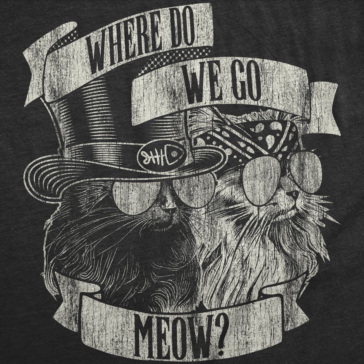 Where Do We Go Meow Men&#39;s T Shirt