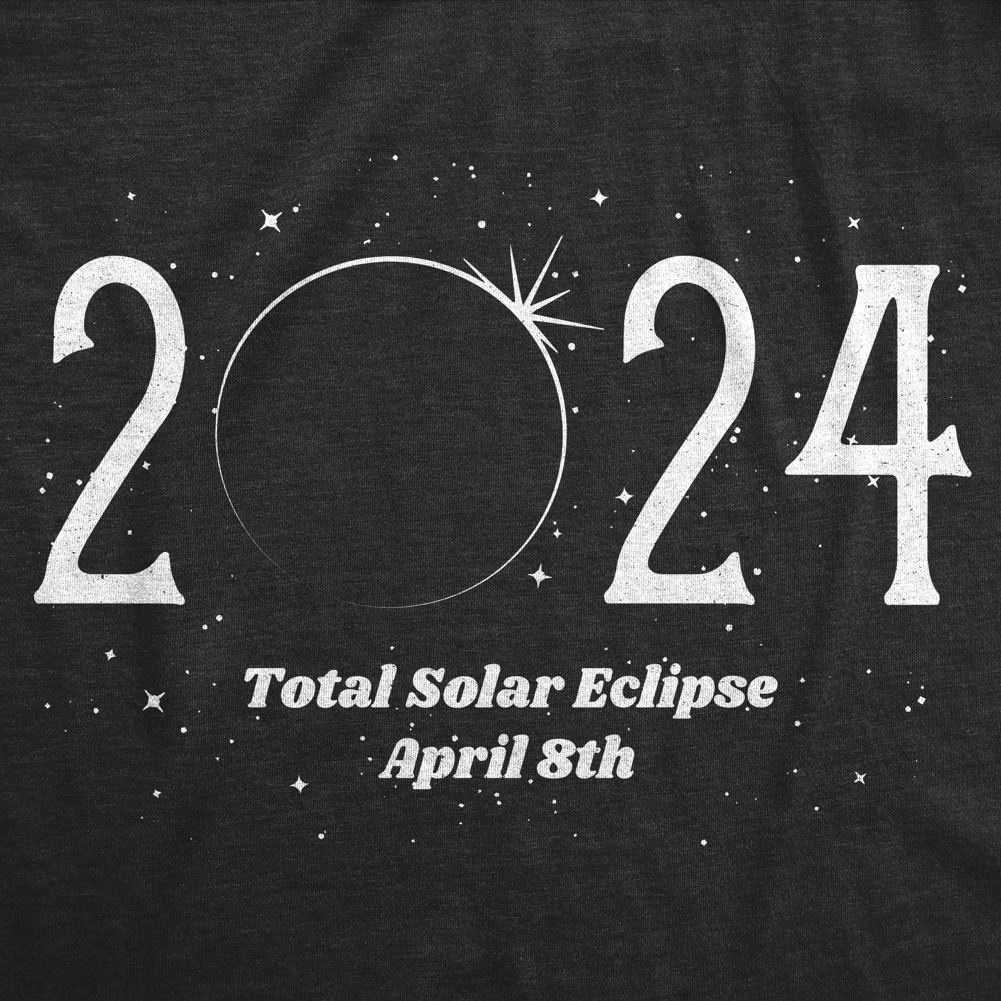 Funny Heather Black - 2024 Total Solar Eclipse 2024 Total Solar Eclipse Mens T Shirt Nerdy Space Tee
