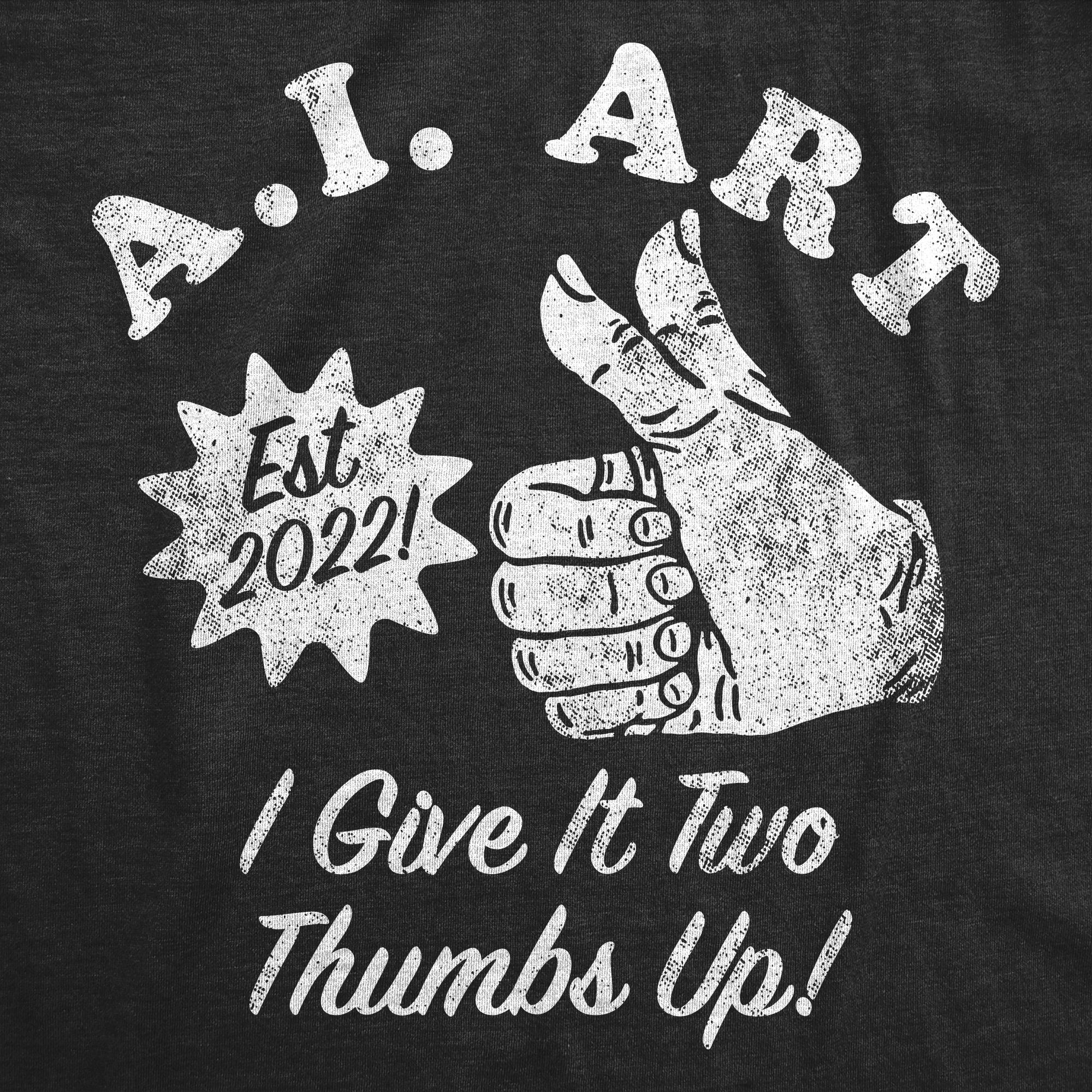 Funny Heather Black - AI Art AI Art Mens T Shirt Nerdy sarcastic internet Tee