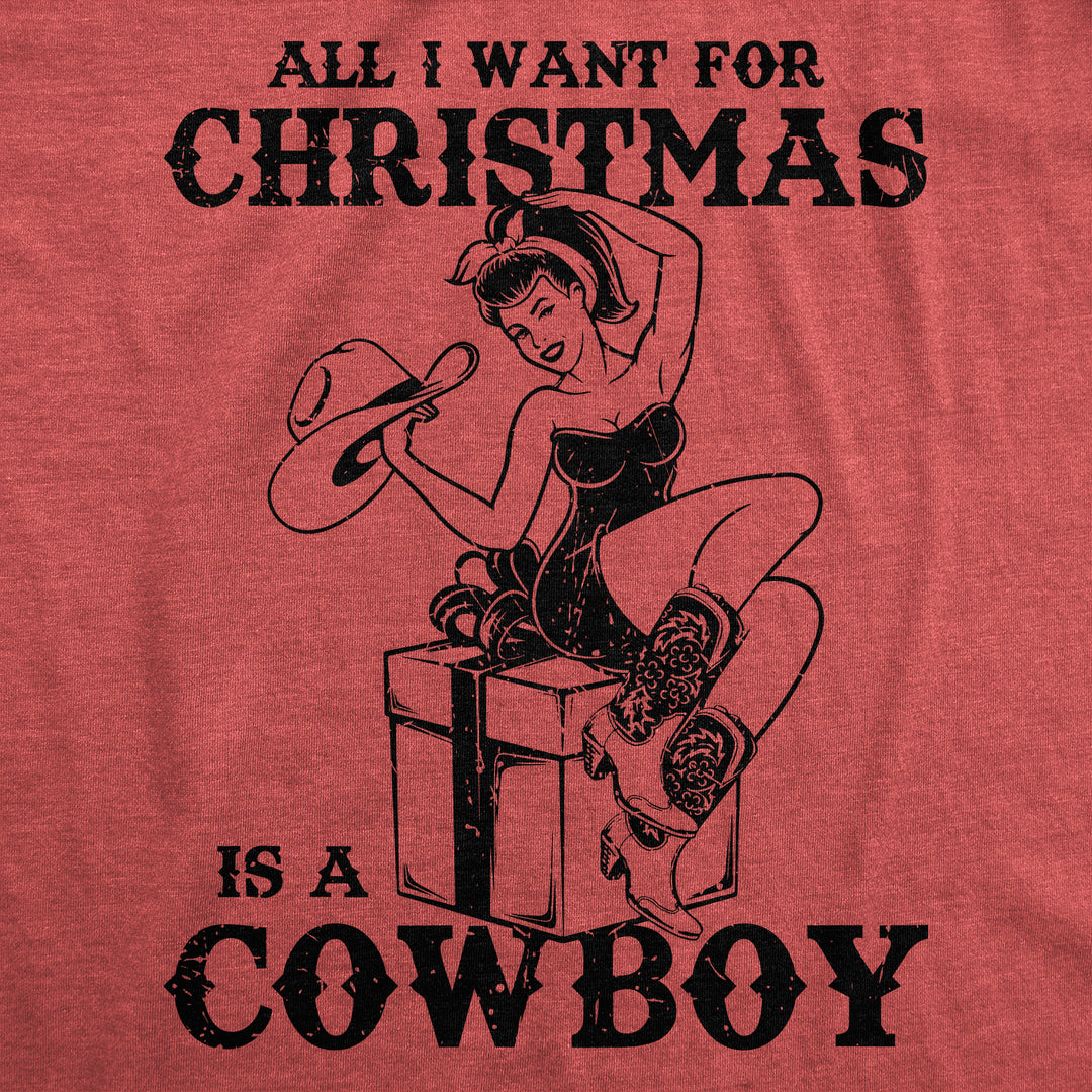All I Want For Christmas Is A Cowboy Women's T Shirt