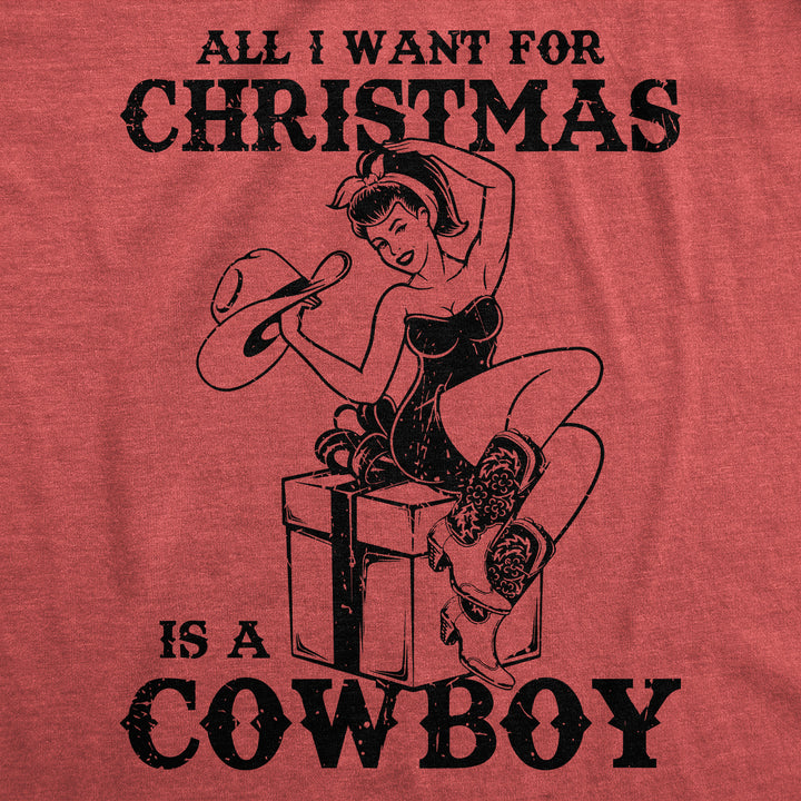 All I Want For Christmas Is A Cowboy Women's T Shirt