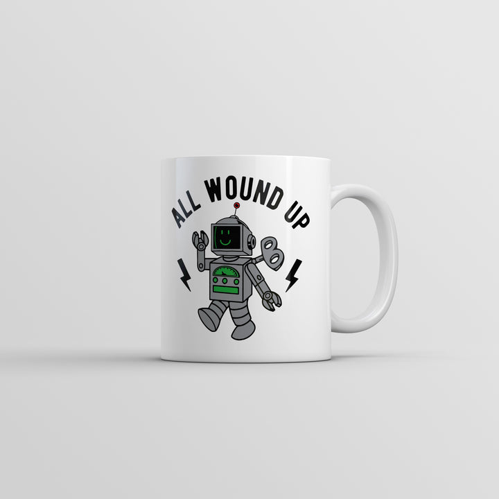 Funny White All Wound Up Coffee Mug Nerdy sarcastic Tee