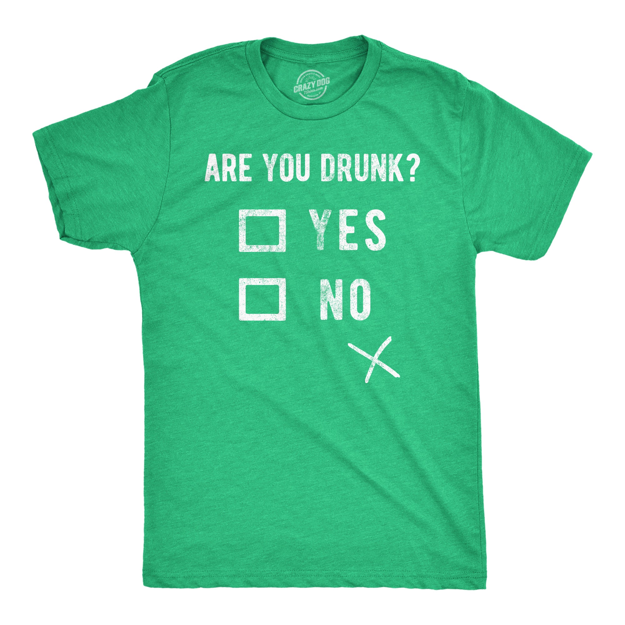 Funny Heather Green - Are You Drunk Are You Drunk Mens T Shirt Nerdy Saint Patrick's Day Drinking Tee