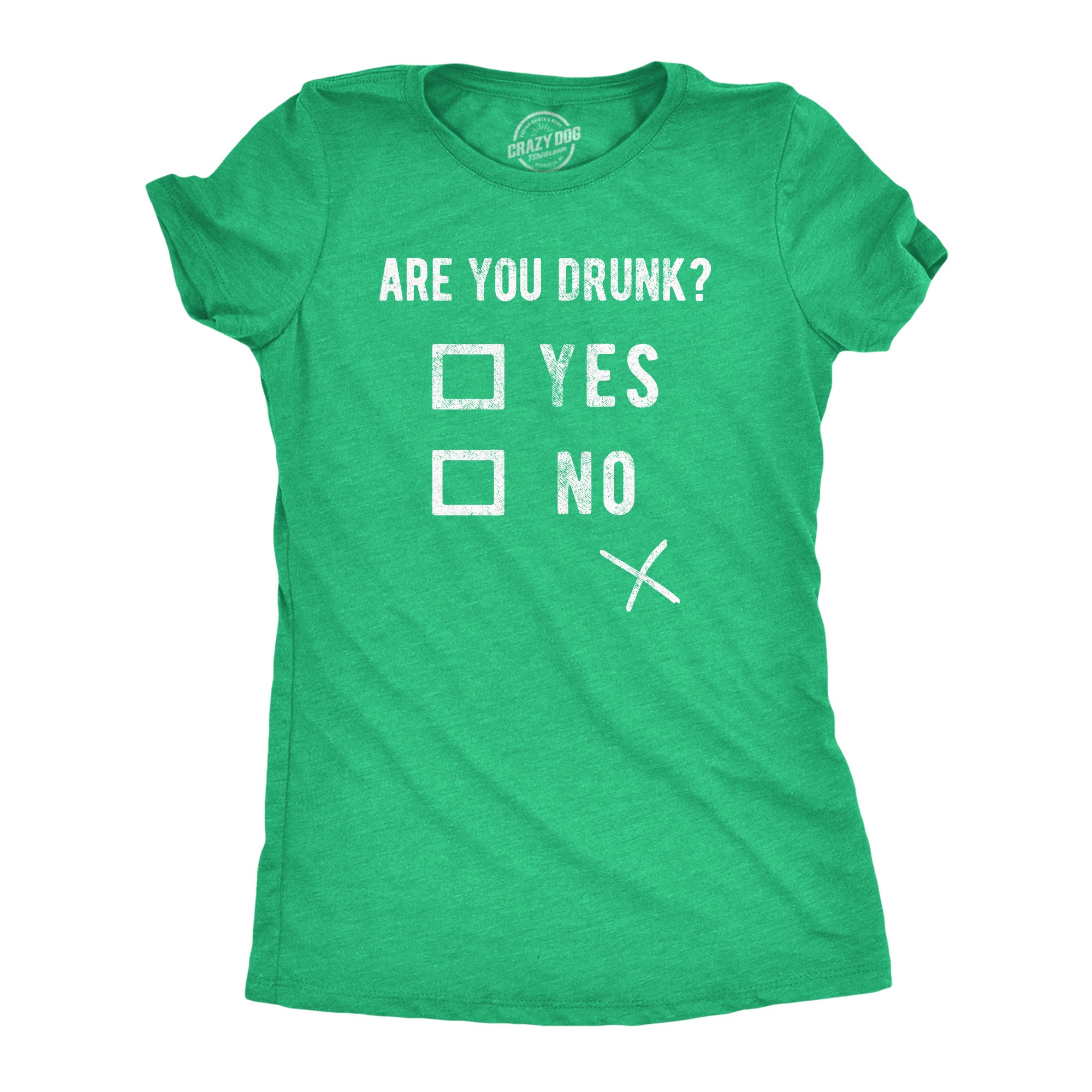 Funny Heather Green - Are You Drunk Are You Drunk Womens T Shirt Nerdy Saint Patrick's Day Drinking Tee