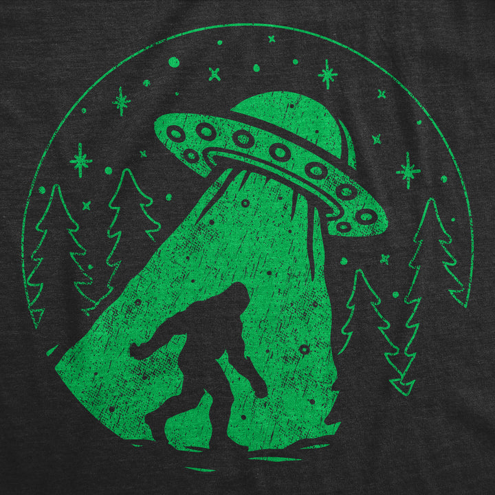 Bigfoot Alien Abduction Men's T Shirt