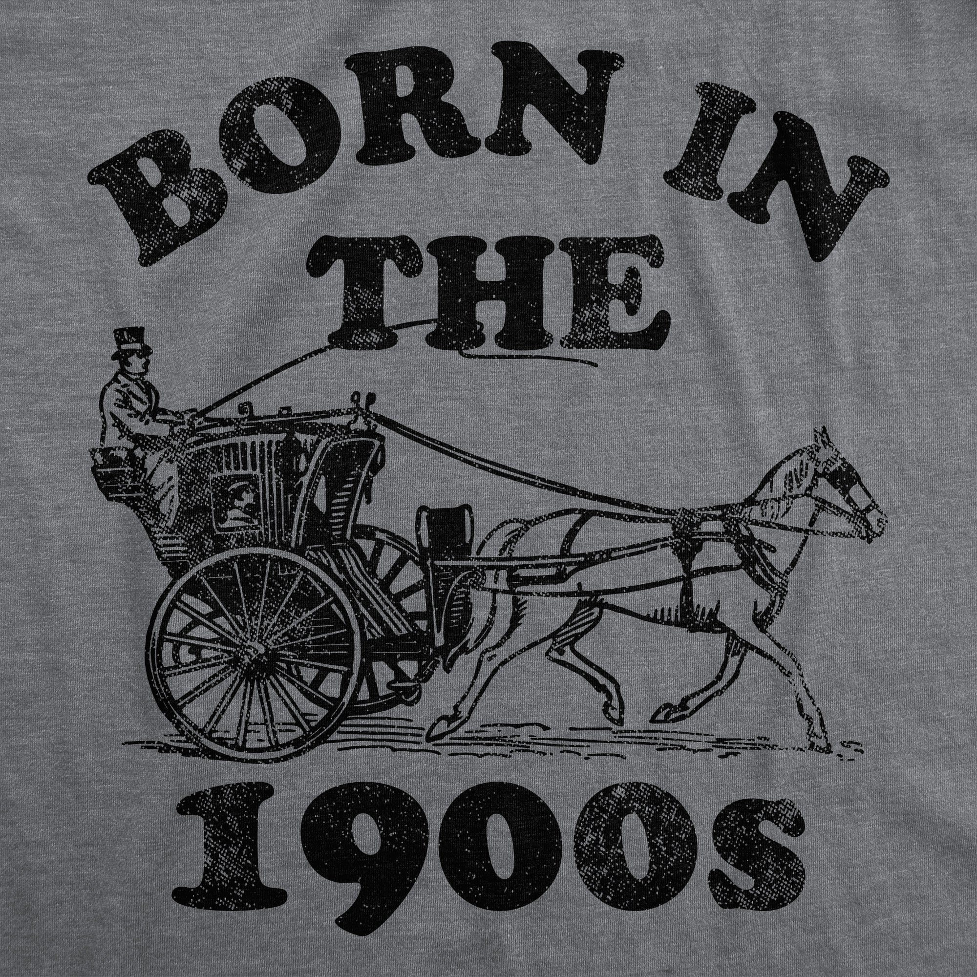Funny Dark Heather Grey - Born In The 1900s Born In The 1900s Womens T Shirt Nerdy sarcastic Tee