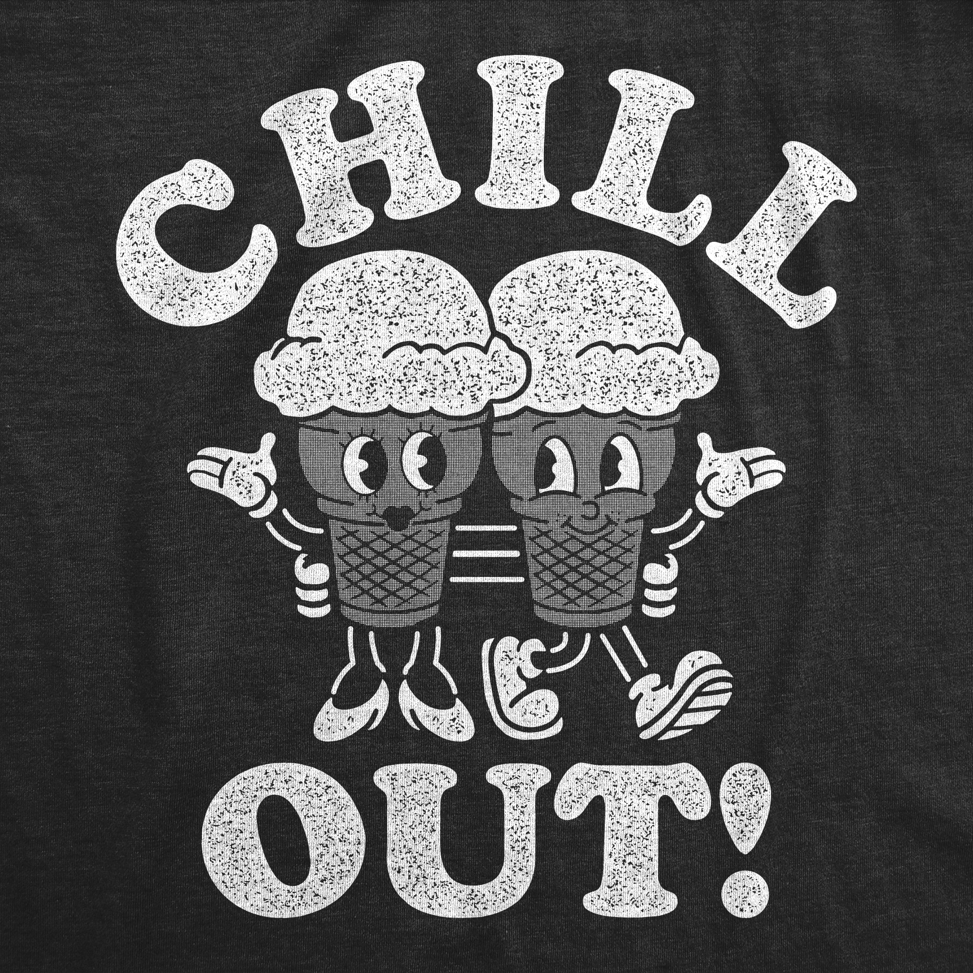 Funny Heather Black - Chill Out Chill Out Mens T Shirt Nerdy sarcastic Tee