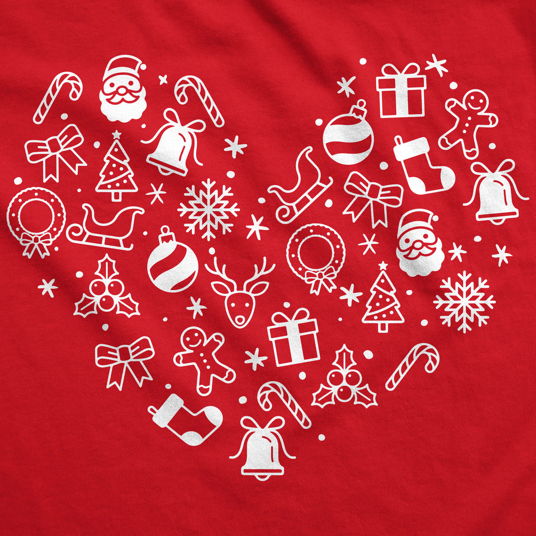 Christmas Heart Crew Neck Sweatshirt