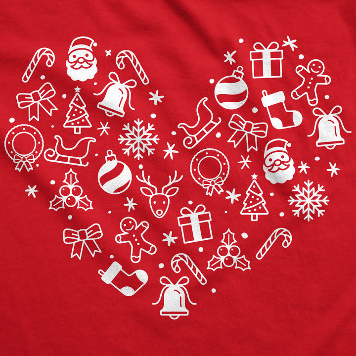 Christmas Heart Crew Neck Sweatshirt