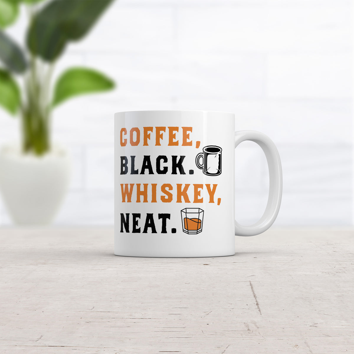 Coffee Black Whiskey Neat Mug
