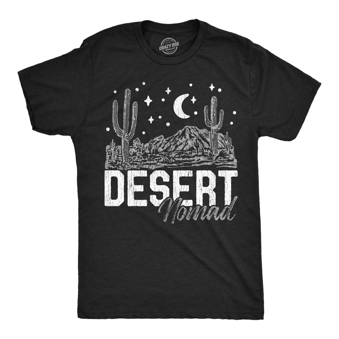 Funny Heather Black - Desert Nomad Desert Nomads Mens T Shirt Nerdy camping sarcastic Tee