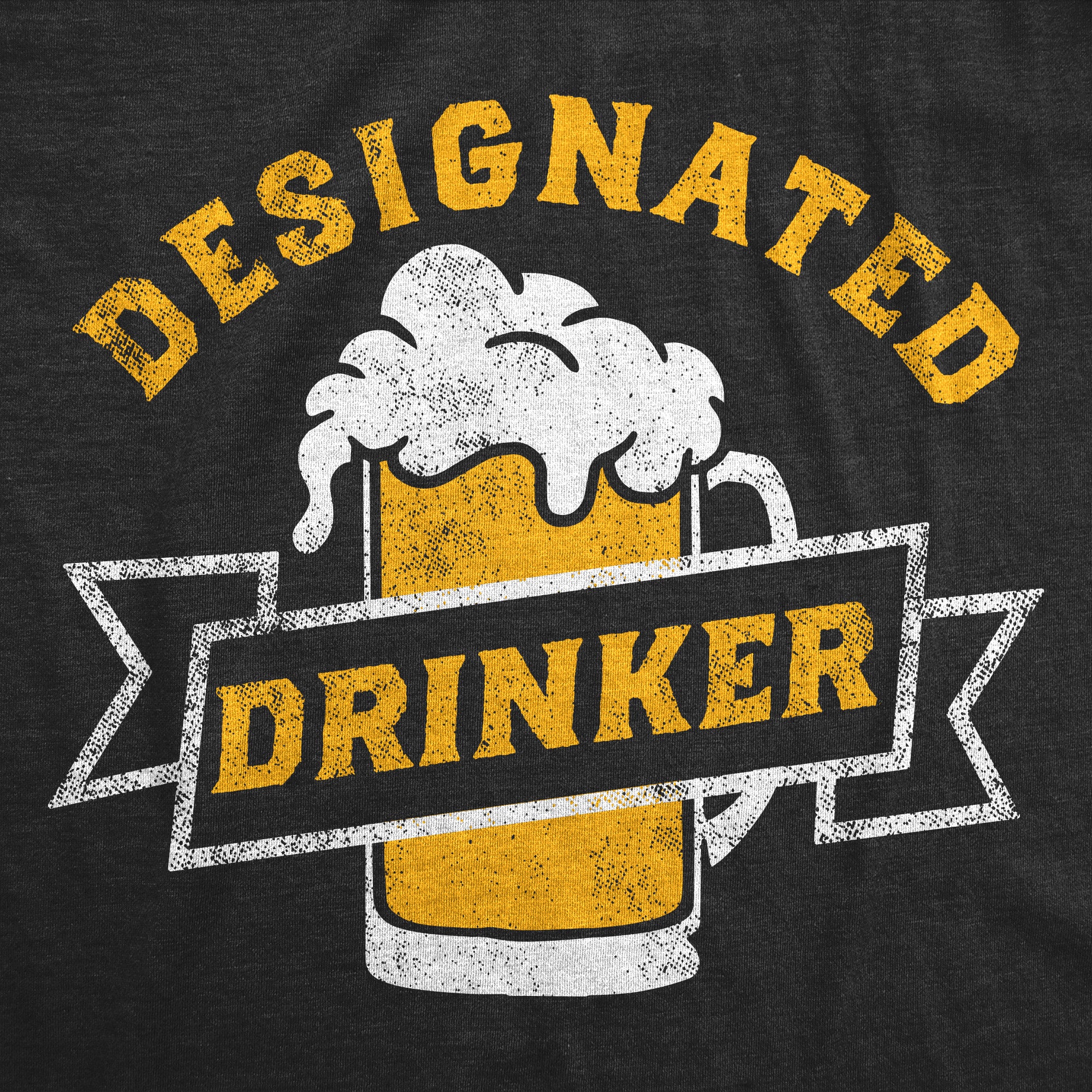 Funny Heather Black - Designated Drinker Designated Drinker Womens T Shirt Nerdy Drinking sarcastic Tee