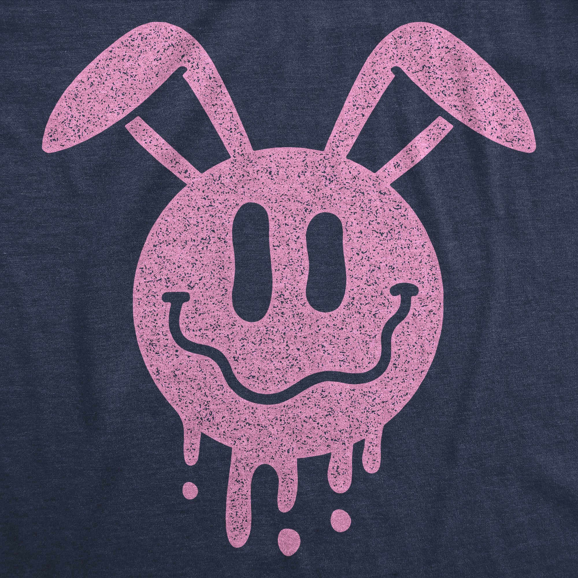 Funny Heather Navy - Dripping Easter Bunny Smile Dripping Easter Bunny Smile Womens T Shirt Nerdy Easter sarcastic Tee