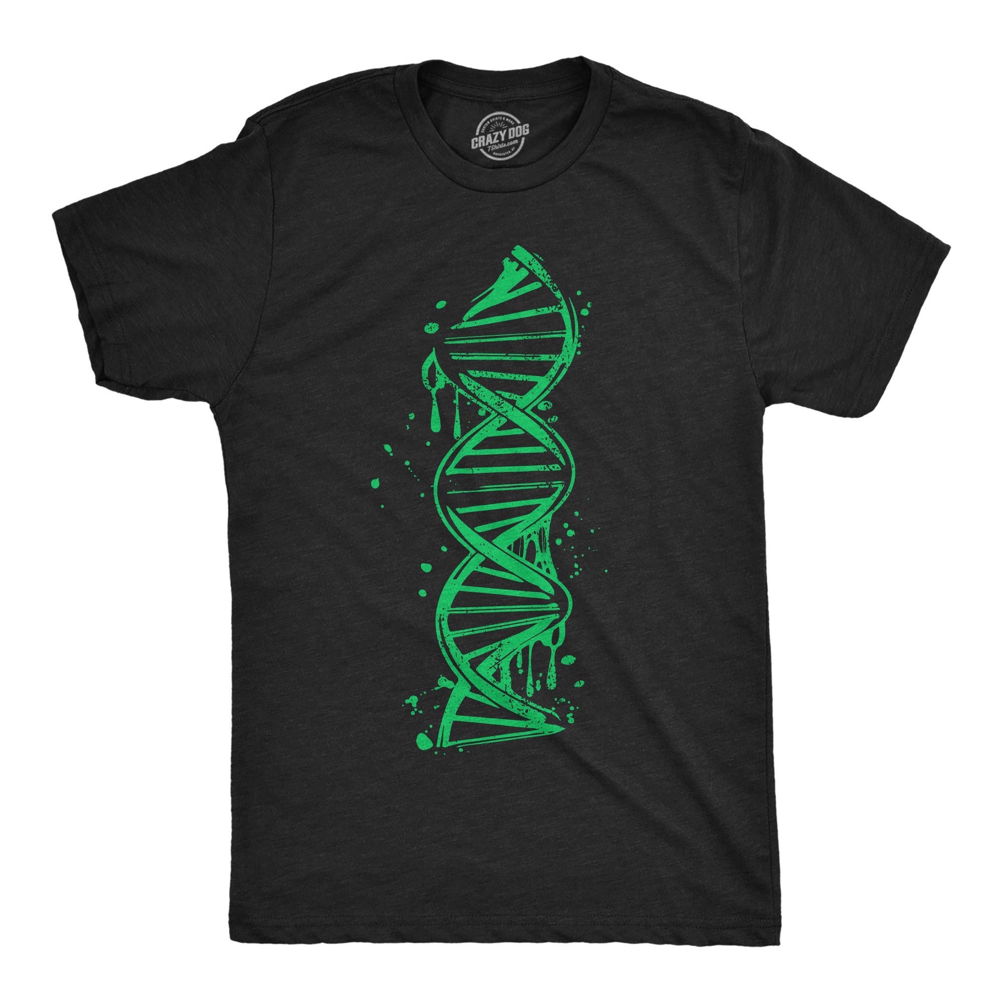 Funny Heather Black - Drippy DNA Drippy DNA Mens T Shirt Nerdy Science Tee