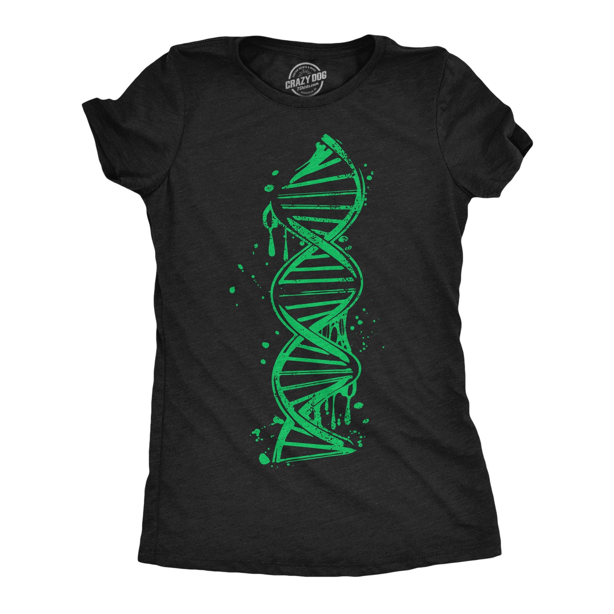 Funny Heather Black - Drippy DNA Drippy DNA Womens T Shirt Nerdy Science Tee