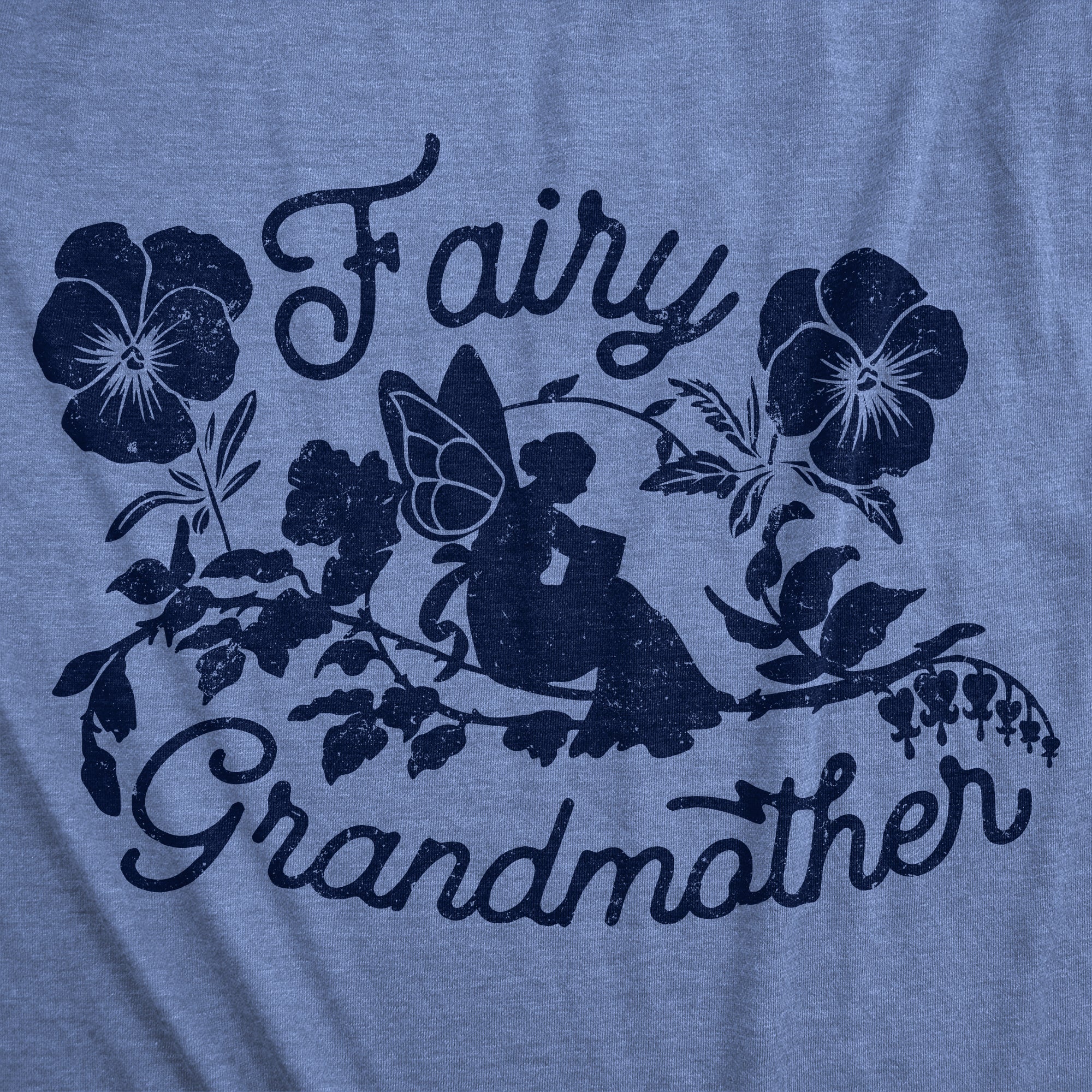 Funny Light Heather Blue - Fairy Grandmother Fairy Grandmother Womens T Shirt Nerdy Mother's Day Tee
