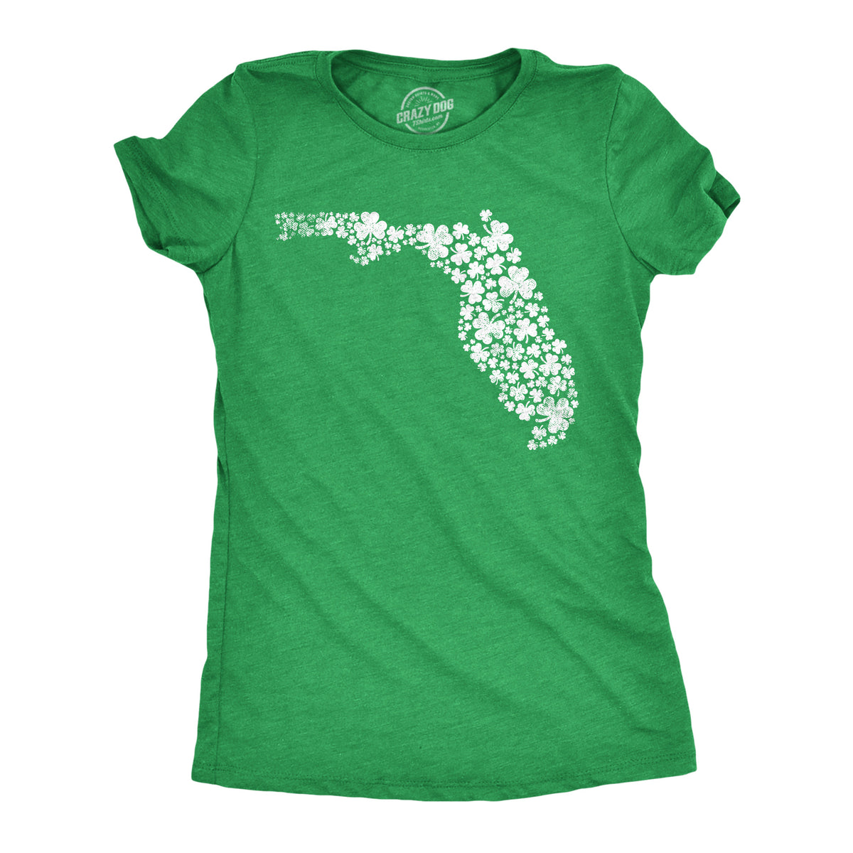 Funny Heather Green - Florida State Clovers Florida State Clovers Womens T Shirt Nerdy Saint Patricks Day Tee