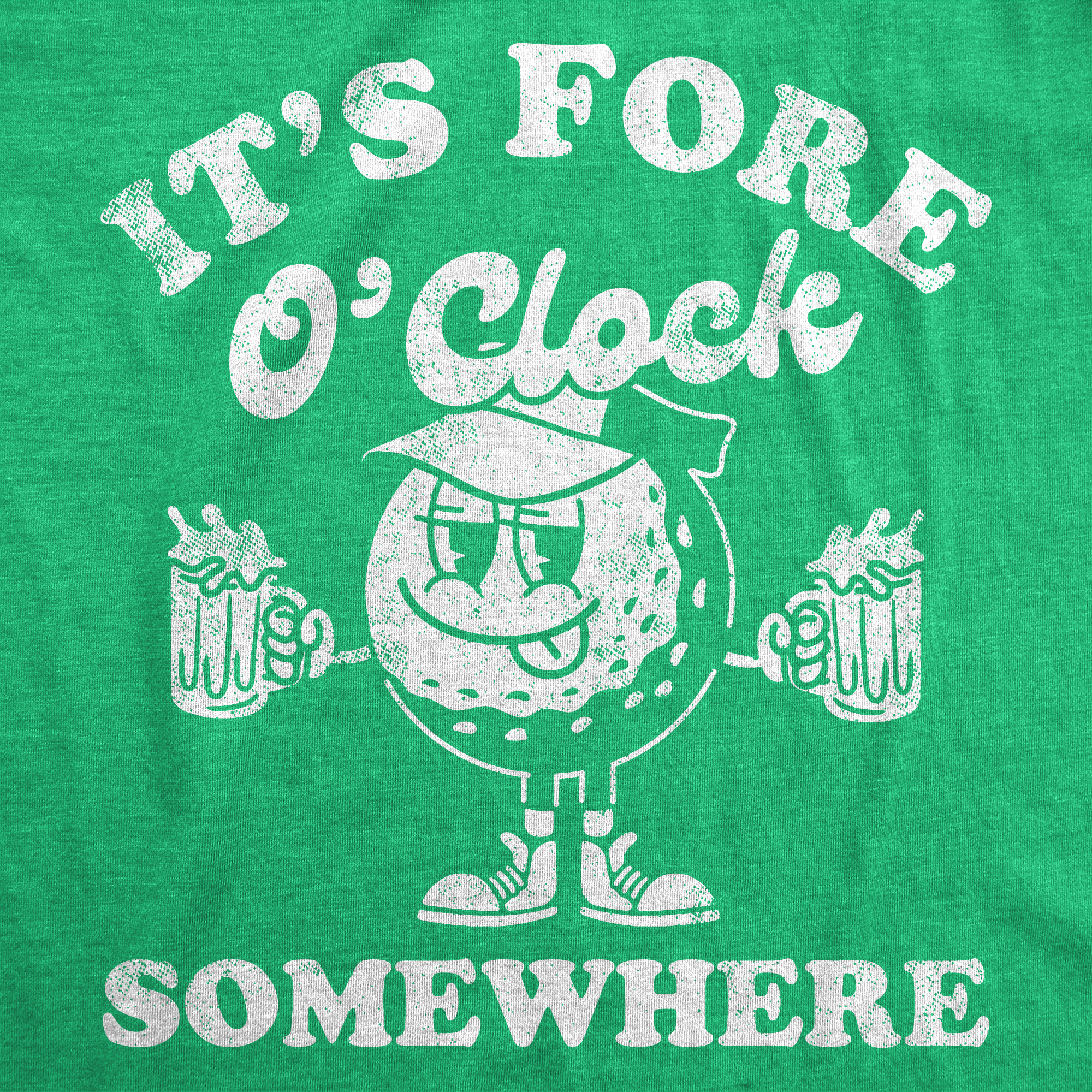 Funny Heather Green - Fore O Clock Somewhere Its Fore O Clock Somewhere Mens T Shirt Nerdy Golf Drinking Tee