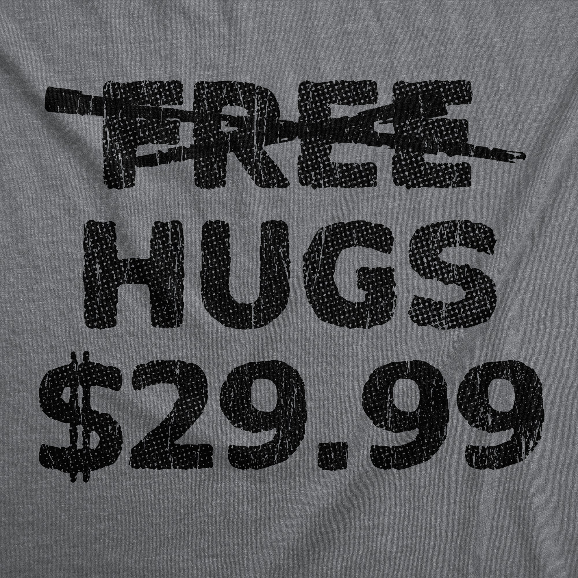 Funny Dark Heather Grey - Free Hugs Free Hugs 29.99 Onesie Nerdy Sarcastic Tee