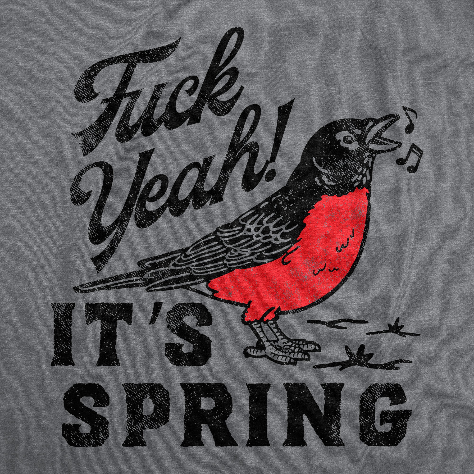 Funny Dark Heather Grey - Fuck Yeah Its Spring Fuck Yeah Its Spring Womens T Shirt Nerdy sarcastic Tee