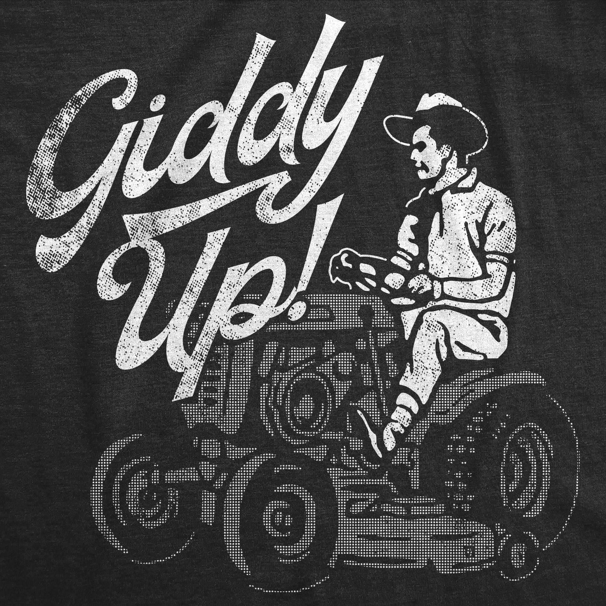 Funny Heather Black - Giddy Up Lawn Mower Giddy Up Lawn Mower Mens T Shirt Nerdy sarcastic Tee