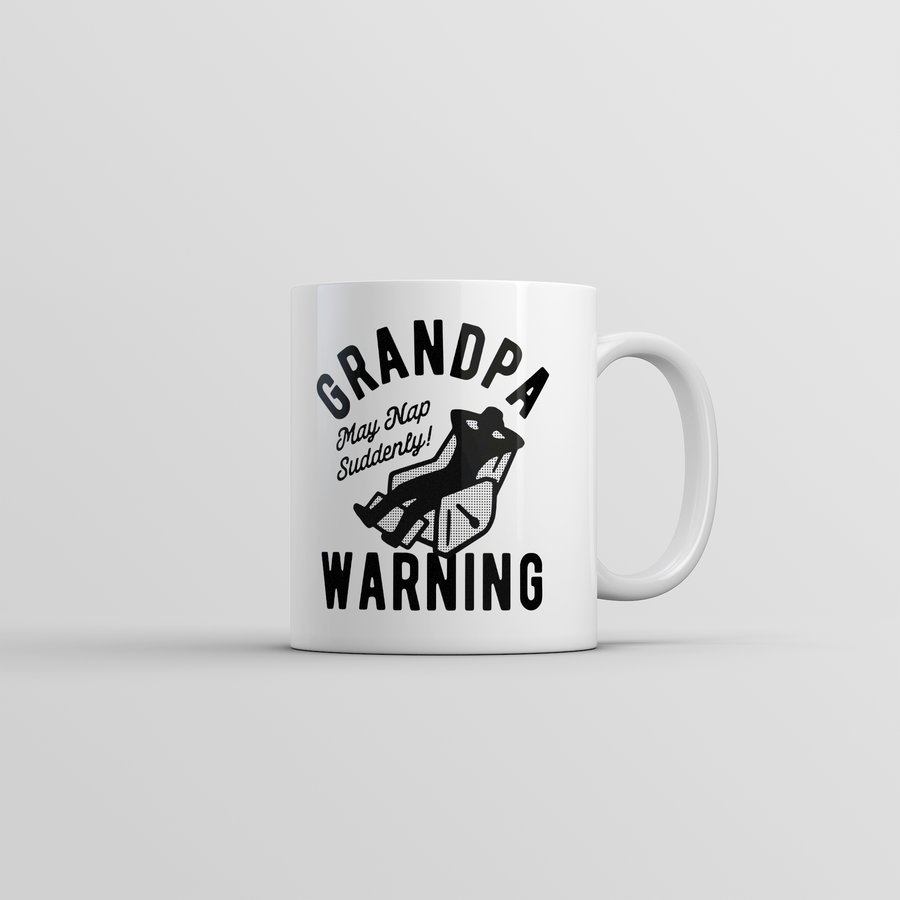Funny White Grandpa Warning Coffee Mug Nerdy Father's Day Tee