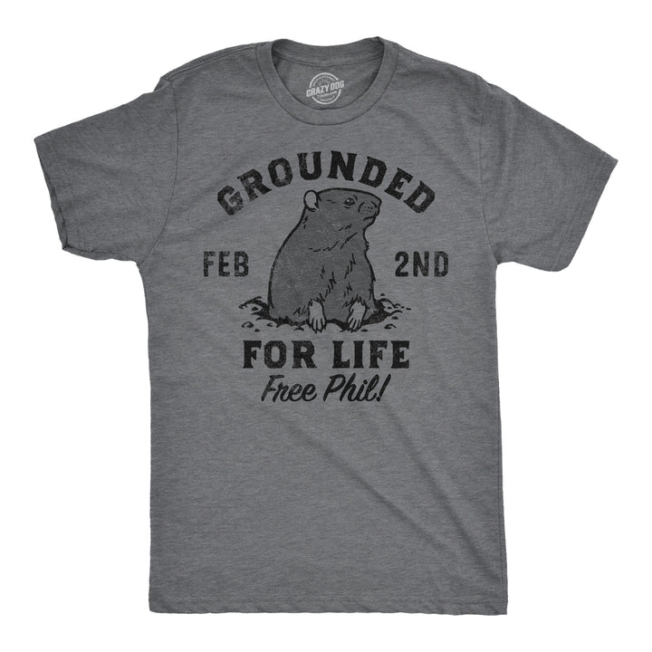 Funny Dark Heather Grey - Grounded For Life Grounded For Life Mens T Shirt Nerdy Sarcastic Tee