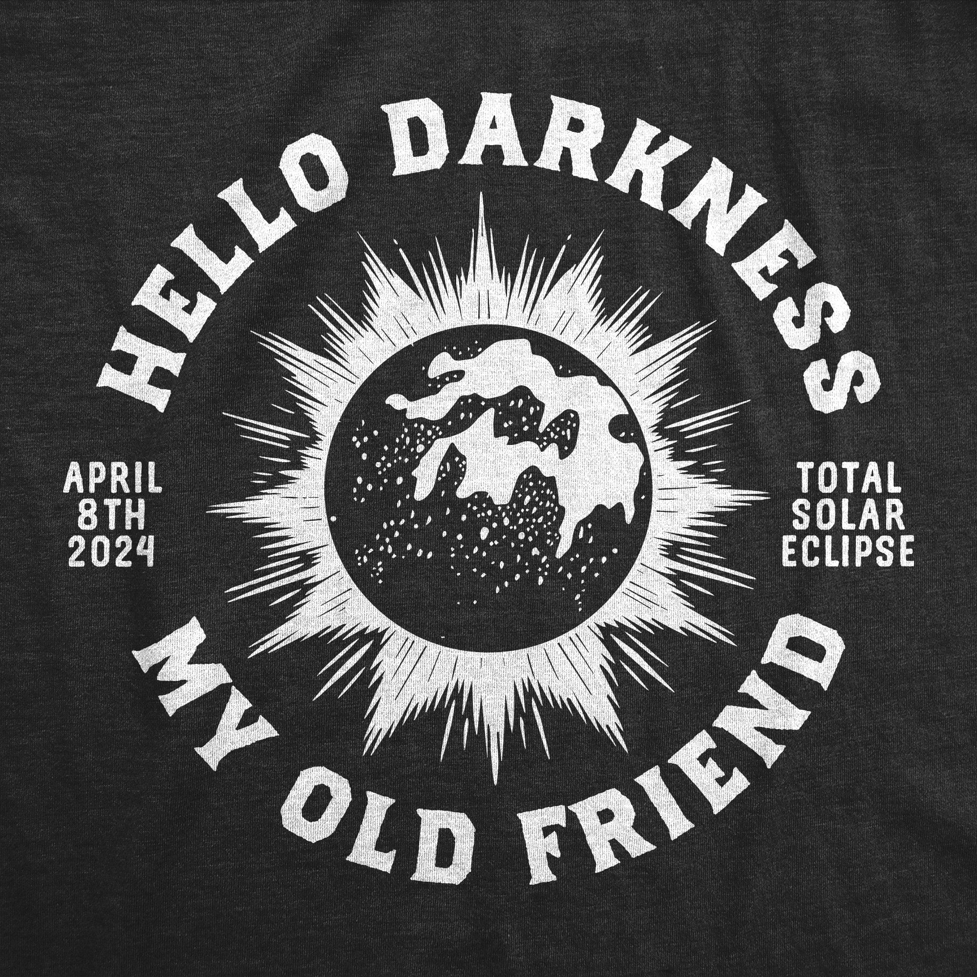 Funny Heather Black - Hello Darkness My Old Friend Hello Darkness My Old Friend Womens T Shirt Nerdy sarcastic Tee