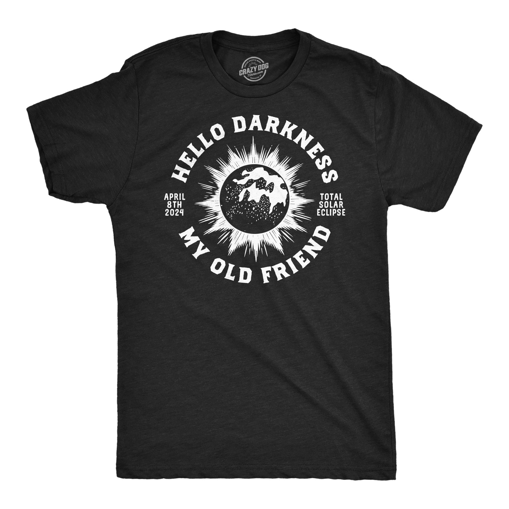 Funny Heather Black - Hello Darkness My Old Friend Hello Darkness My Old Friend Mens T Shirt Nerdy sarcastic Tee