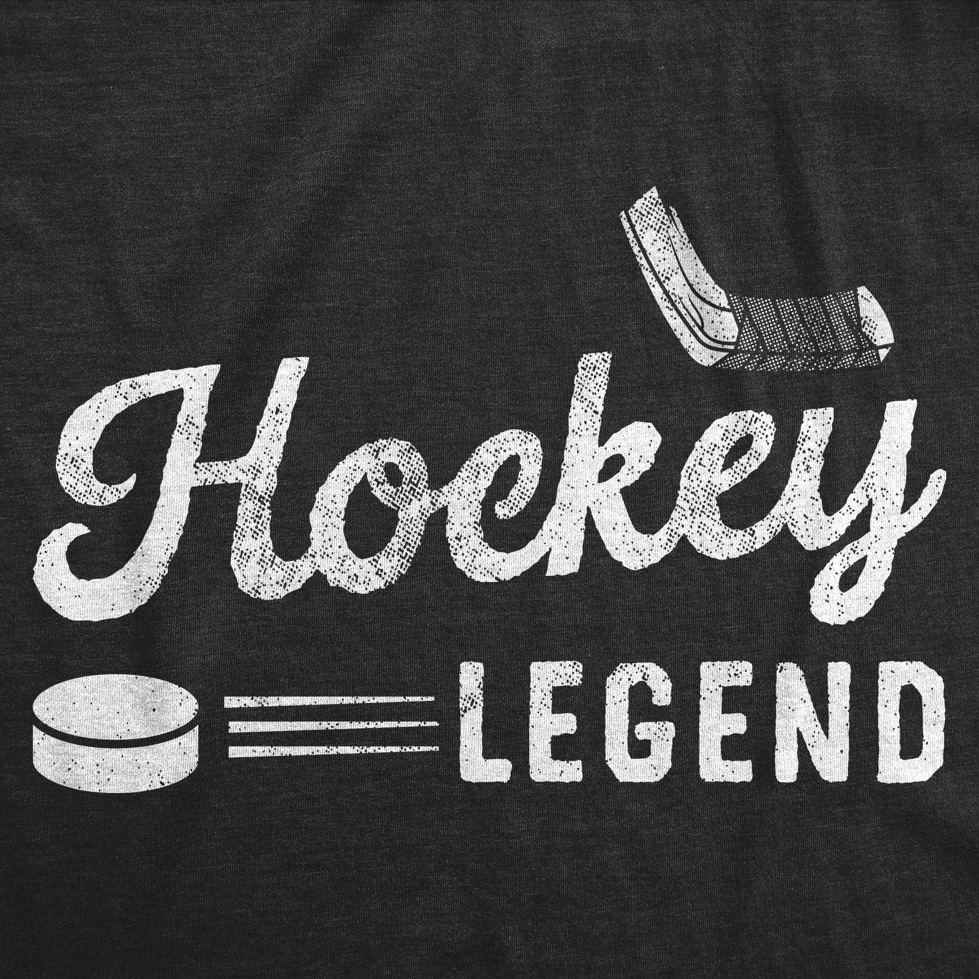 Funny Heather Black - Hockey Legend Hockey Legend Mens T Shirt Nerdy Hockey sarcastic Tee