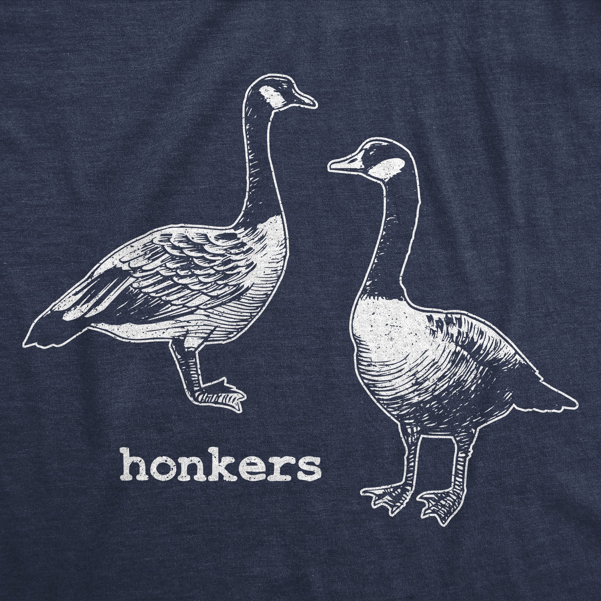 Funny Heather Navy - Honkers Honkers Womens T Shirt Nerdy animal sarcastic Tee